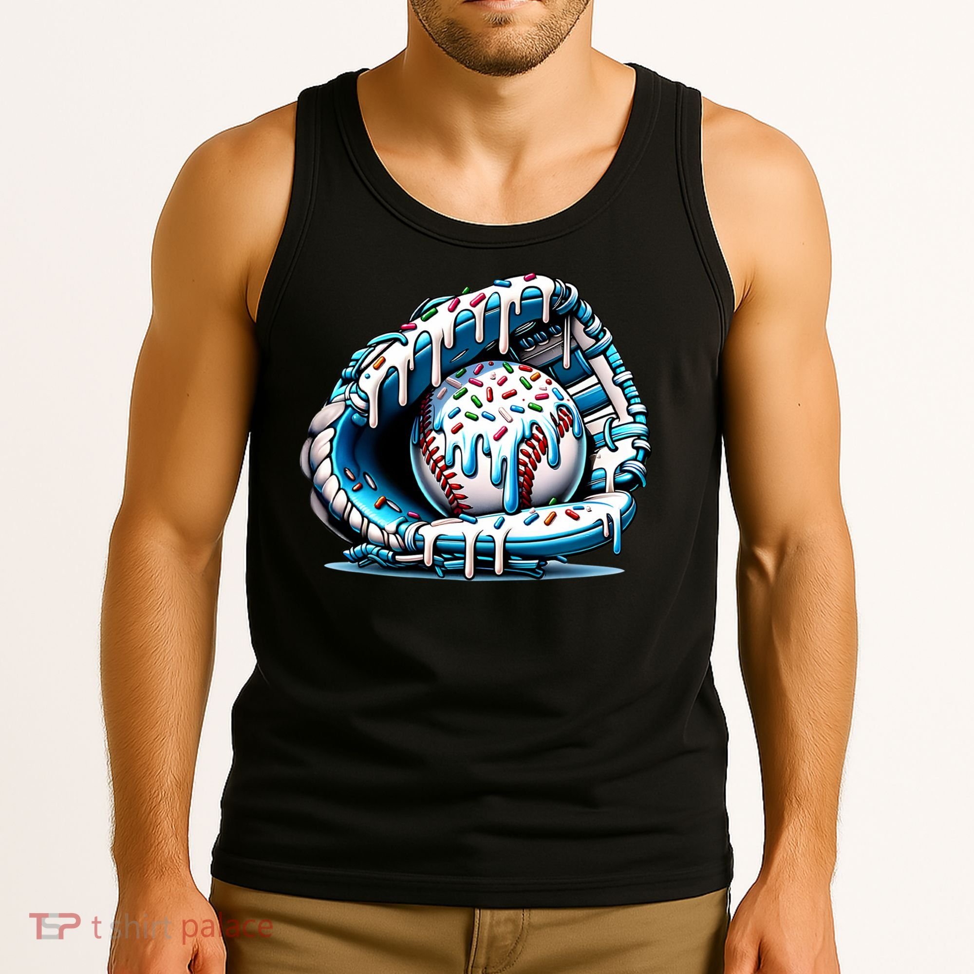 Baseball Home Plate Drip Boys Baseball Bat, Baseball Drip Tank Top