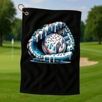 Baseball Home Plate Drip Boys Baseball Bat, Baseball Drip Golf Towel thumb 1