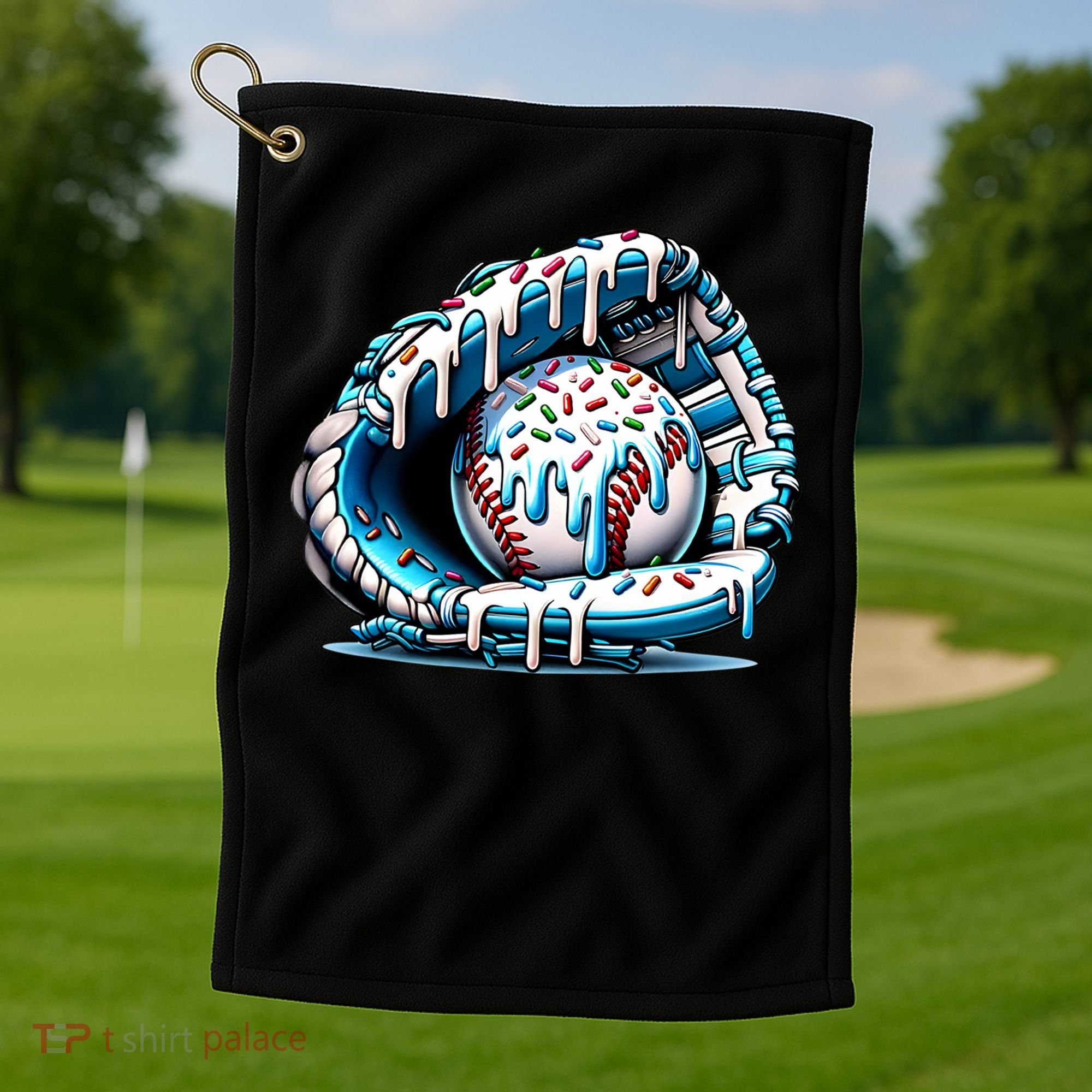 Baseball Home Plate Drip Boys Baseball Bat, Baseball Drip Golf Towel