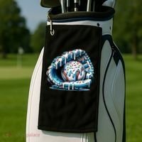 Baseball Home Plate Drip Boys Baseball Bat, Baseball Drip Golf Towel thumb 2
