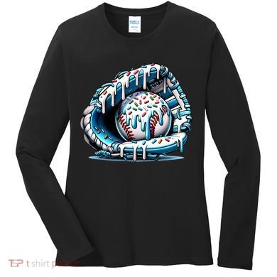 Baseball Home Plate Drip Boys Baseball Bat, Baseball Drip Women's Long Sleeve Shirt