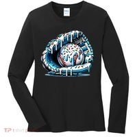 Baseball Home Plate Drip Boys Baseball Bat, Baseball Drip Women's Long Sleeve Shirt thumb 0
