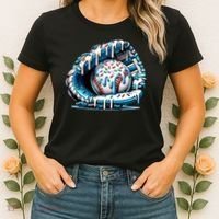 Baseball Home Plate Drip Boys Baseball Bat, Baseball Drip Women's T-Shirt thumb 2