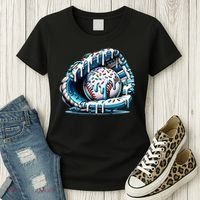 Baseball Home Plate Drip Boys Baseball Bat, Baseball Drip Women's T-Shirt thumb 3