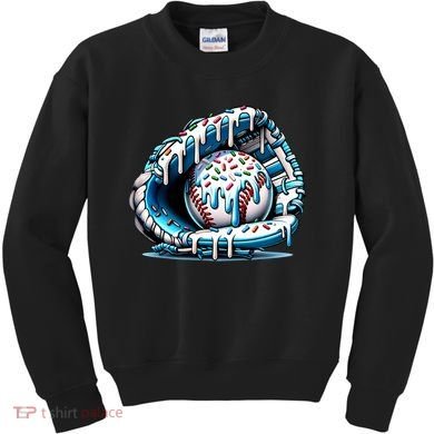 Baseball Home Plate Drip Boys Baseball Bat, Baseball Drip Kids Sweatshirt