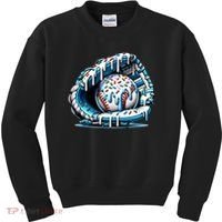 Baseball Home Plate Drip Boys Baseball Bat, Baseball Drip Kids Sweatshirt thumb 0