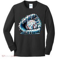 Baseball Home Plate Drip Boys Baseball Bat, Baseball Drip Kids Long Sleeve Shirt thumb 0