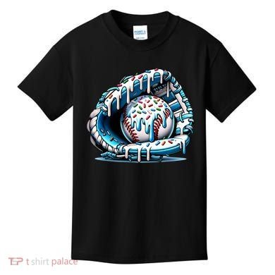 Baseball Home Plate Drip Boys Baseball Bat, Baseball Drip Kids T-Shirt