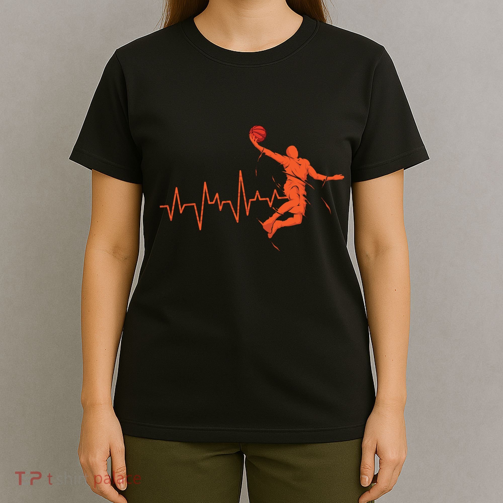 Basketball Heartbeat Retro T-Shirt