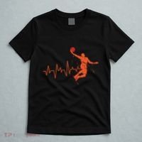 Basketball Heartbeat Retro T-Shirt thumb 5