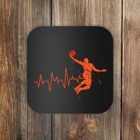 Basketball Heartbeat Retro Coaster thumb 0