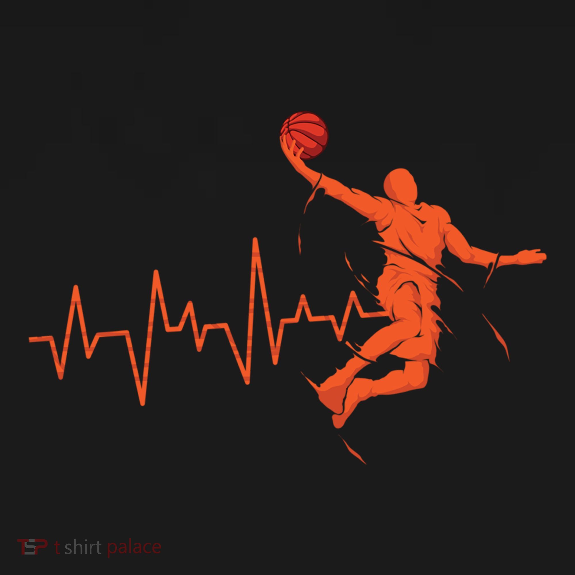 Basketball Heartbeat Retro Coaster