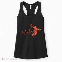 Basketball Heartbeat Retro Women's Tank Top thumb 0