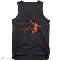 Basketball Heartbeat Retro Tank Top thumb 0