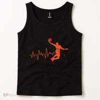 Basketball Heartbeat Retro Tank Top thumb 2