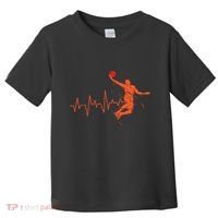 Basketball Heartbeat Retro Toddler T-Shirt thumb 0