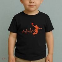 Basketball Heartbeat Retro Toddler T-Shirt thumb 2