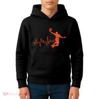Basketball Heartbeat Retro Kids Hoodie thumb 4