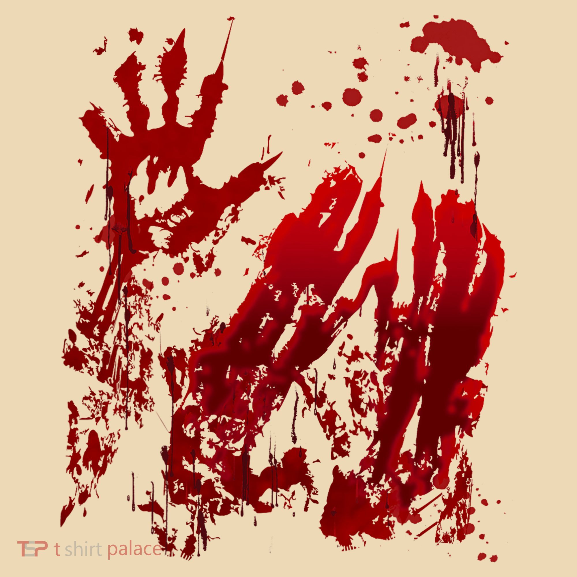 Bloody Handprint Red Hands Blood Splatter Zombie Outbreak Tote Bag