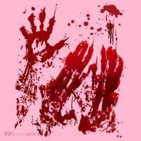 Bloody Handprint Red Hands Blood Splatter Zombie Outbreak Coaster thumb 2