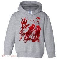 Bloody Handprint Red Hands Blood Splatter Zombie Outbreak Toddler Hoodie thumb 0