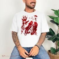 Bloody Handprint Red Hands Blood Splatter Zombie Outbreak Comfort Colors T-Shirt thumb 3