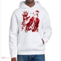 Bloody Handprint Red Hands Blood Splatter Zombie Outbreak District V.I.T. Heavyweight Hoodie thumb 0
