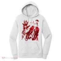 Bloody Handprint Red Hands Blood Splatter Zombie Outbreak Women's Hoodie thumb 0
