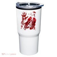 Bloody Handprint Red Hands Blood Splatter Zombie Outbreak Tumbler thumb 0