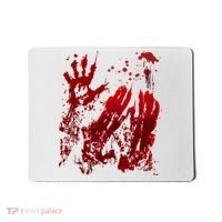 Bloody Handprint Red Hands Blood Splatter Zombie Outbreak Mousepad thumb 0