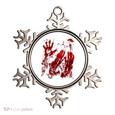 Bloody Handprint Red Hands Blood Splatter Zombie Outbreak Ornament