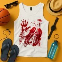 Bloody Handprint Red Hands Blood Splatter Zombie Outbreak Tank Top thumb 4
