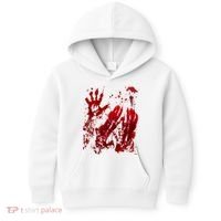 Bloody Handprint Red Hands Blood Splatter Zombie Outbreak Kids Hoodie thumb 0