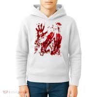 Bloody Handprint Red Hands Blood Splatter Zombie Outbreak Kids Hoodie thumb 4