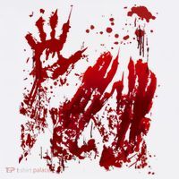 Bloody Handprint Red Hands Blood Splatter Zombie Outbreak Kids T-Shirt thumb 4