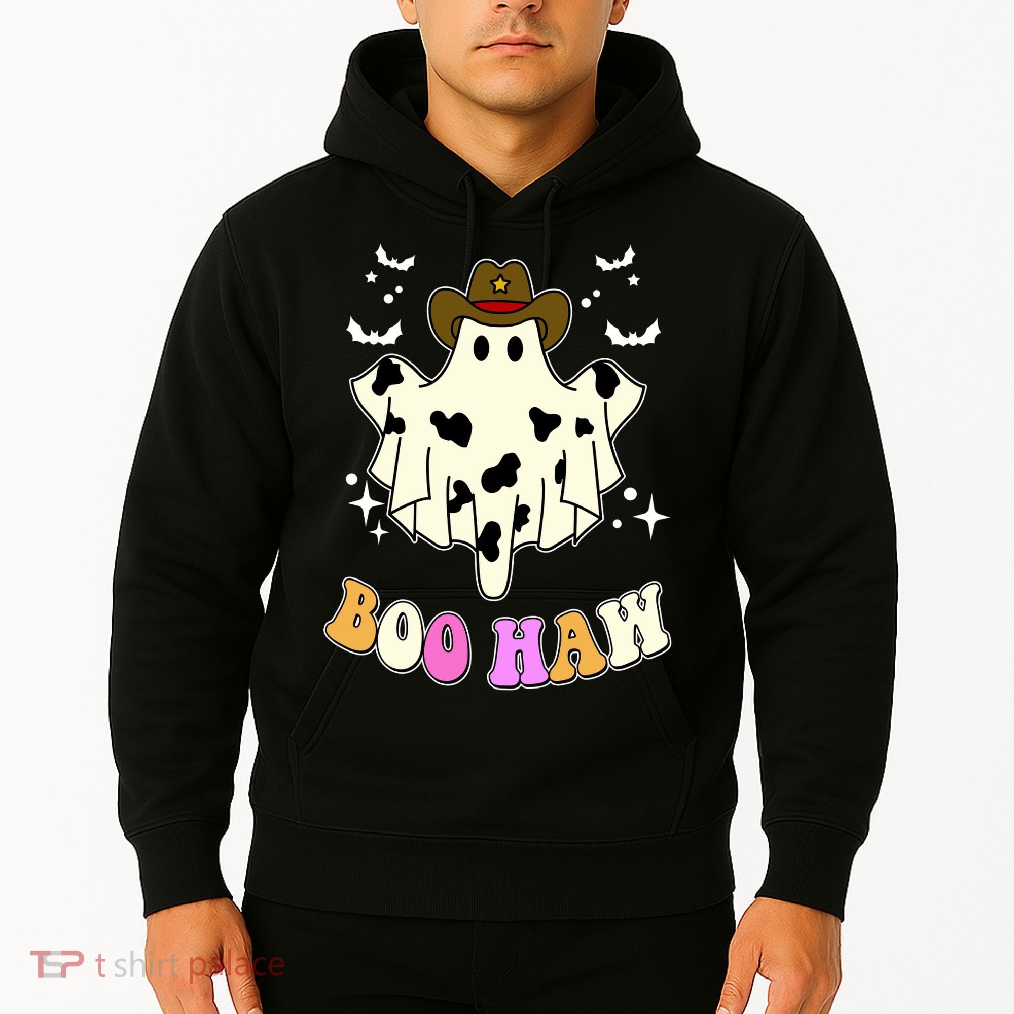 Boo Haw Retro Western Halloween Hoodie