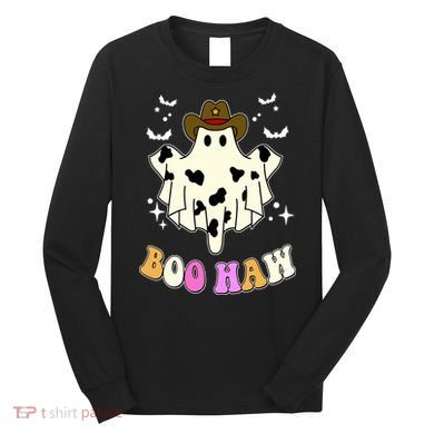 Boo Haw Retro Western Halloween Long Sleeve Shirt