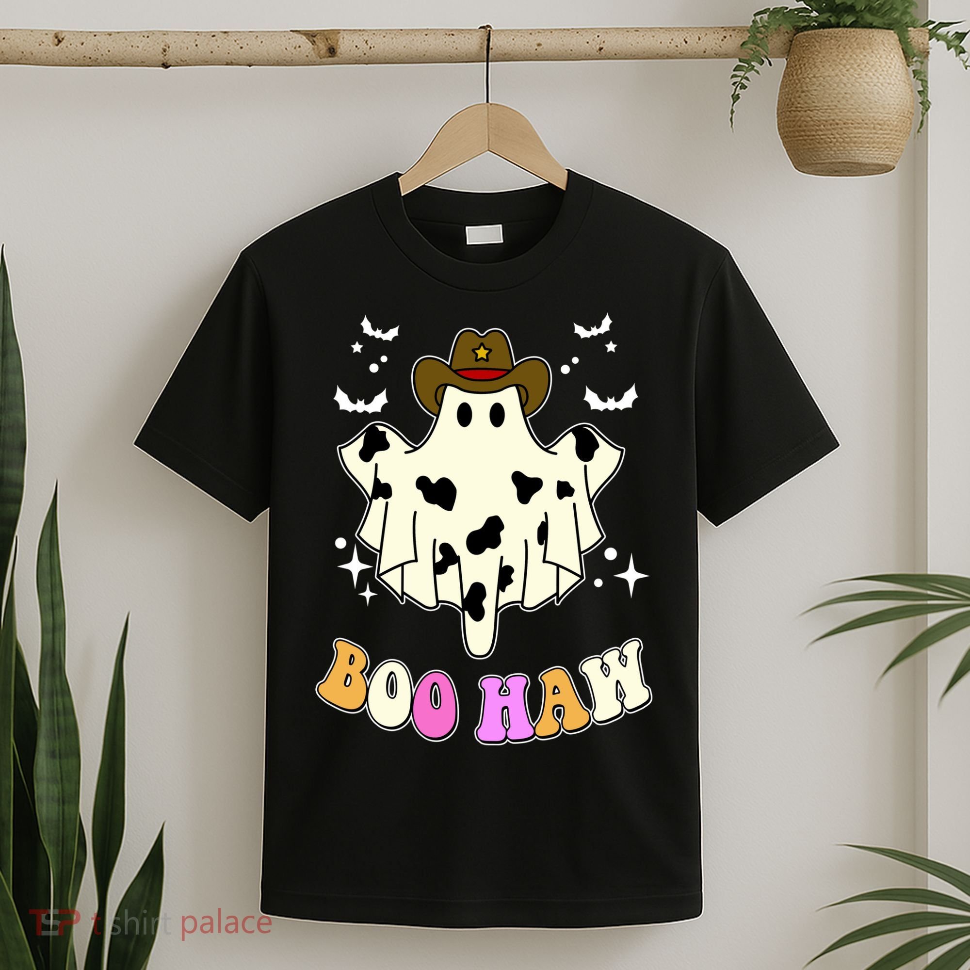 Boo Haw Retro Western Halloween T-Shirt