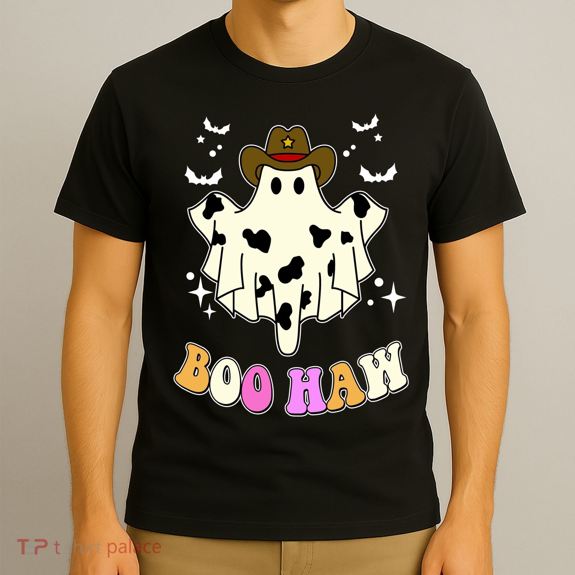 Boo Haw Retro Western Halloween T-Shirt
