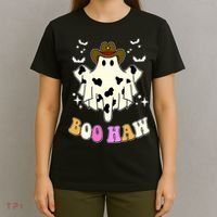 Boo Haw Retro Western Halloween T-Shirt thumb 4
