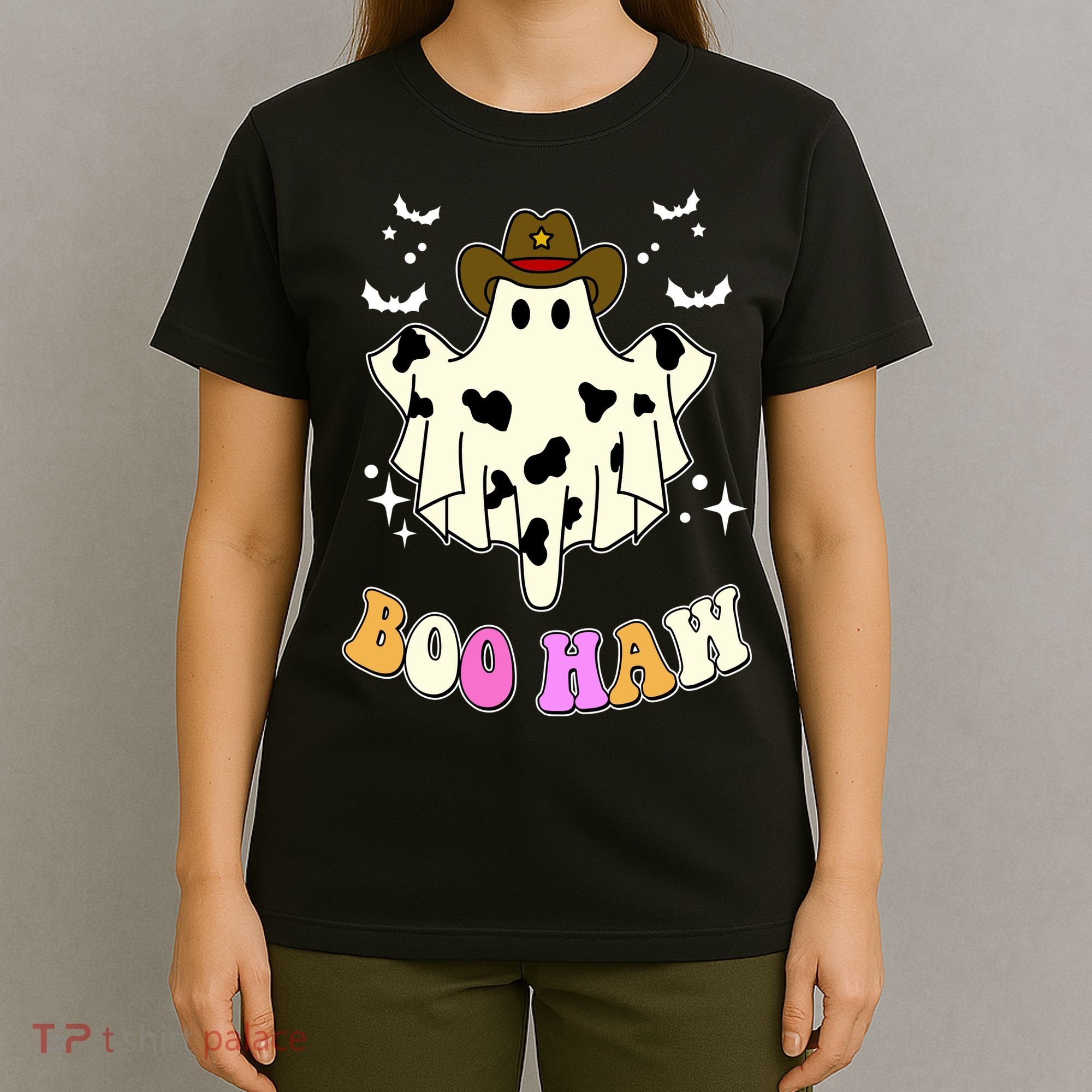 Boo Haw Retro Western Halloween T-Shirt