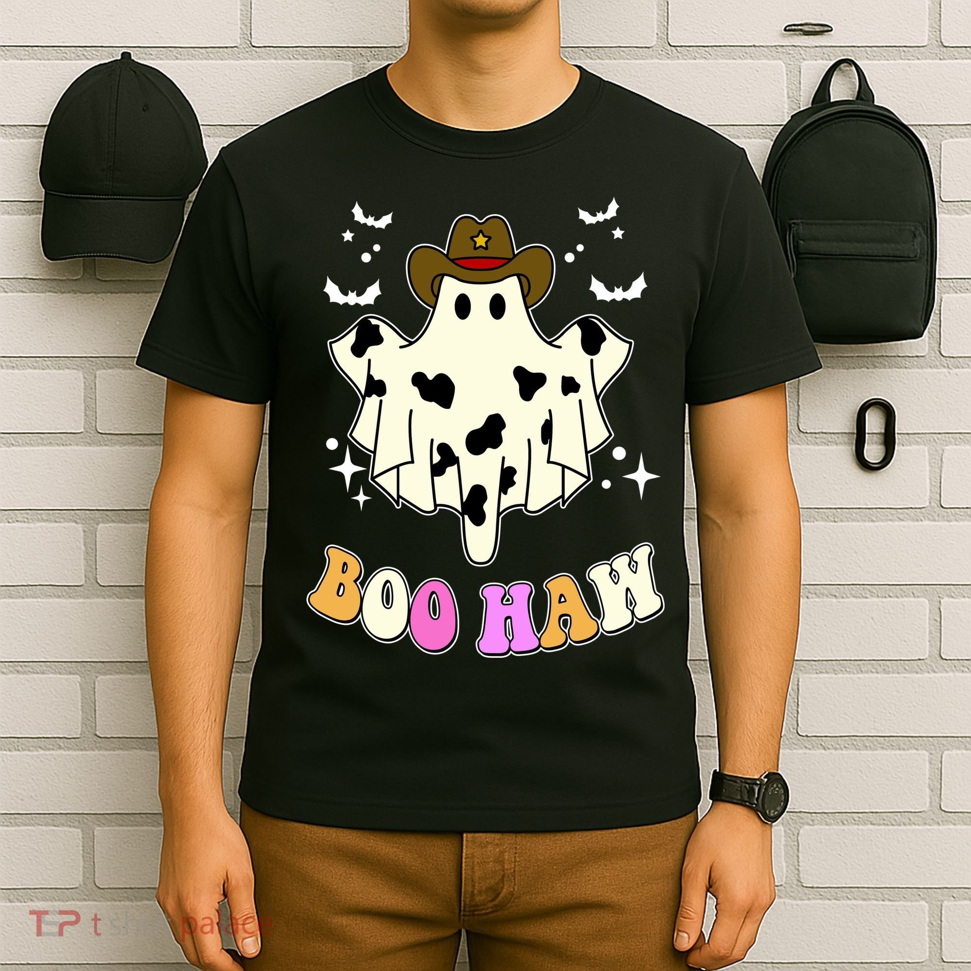 Boo Haw Retro Western Halloween T-Shirt