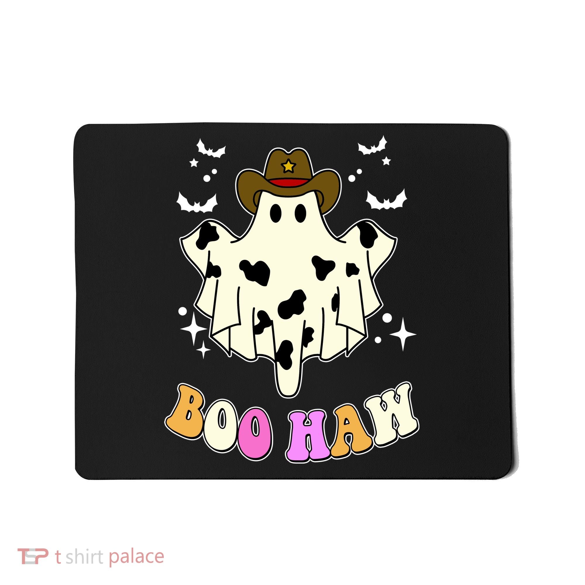 Boo Haw Retro Western Halloween Mousepad