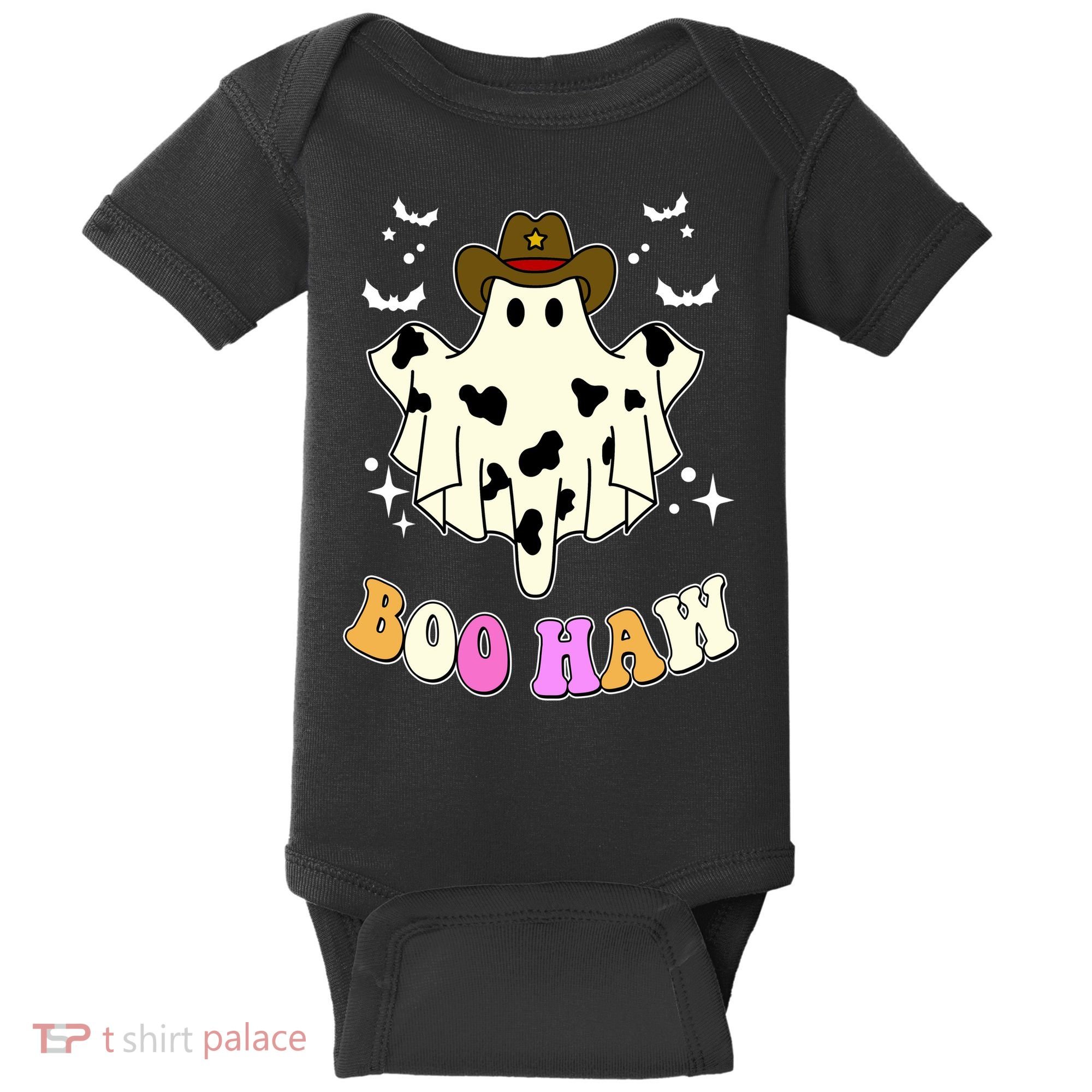 Boo Haw Retro Western Halloween Baby Bodysuit