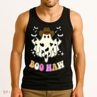 Boo Haw Retro Western Halloween Tank Top thumb 3
