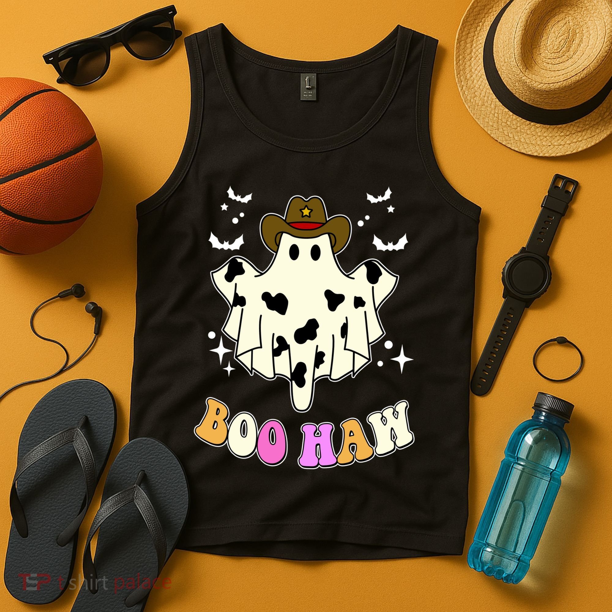 Boo Haw Retro Western Halloween Tank Top