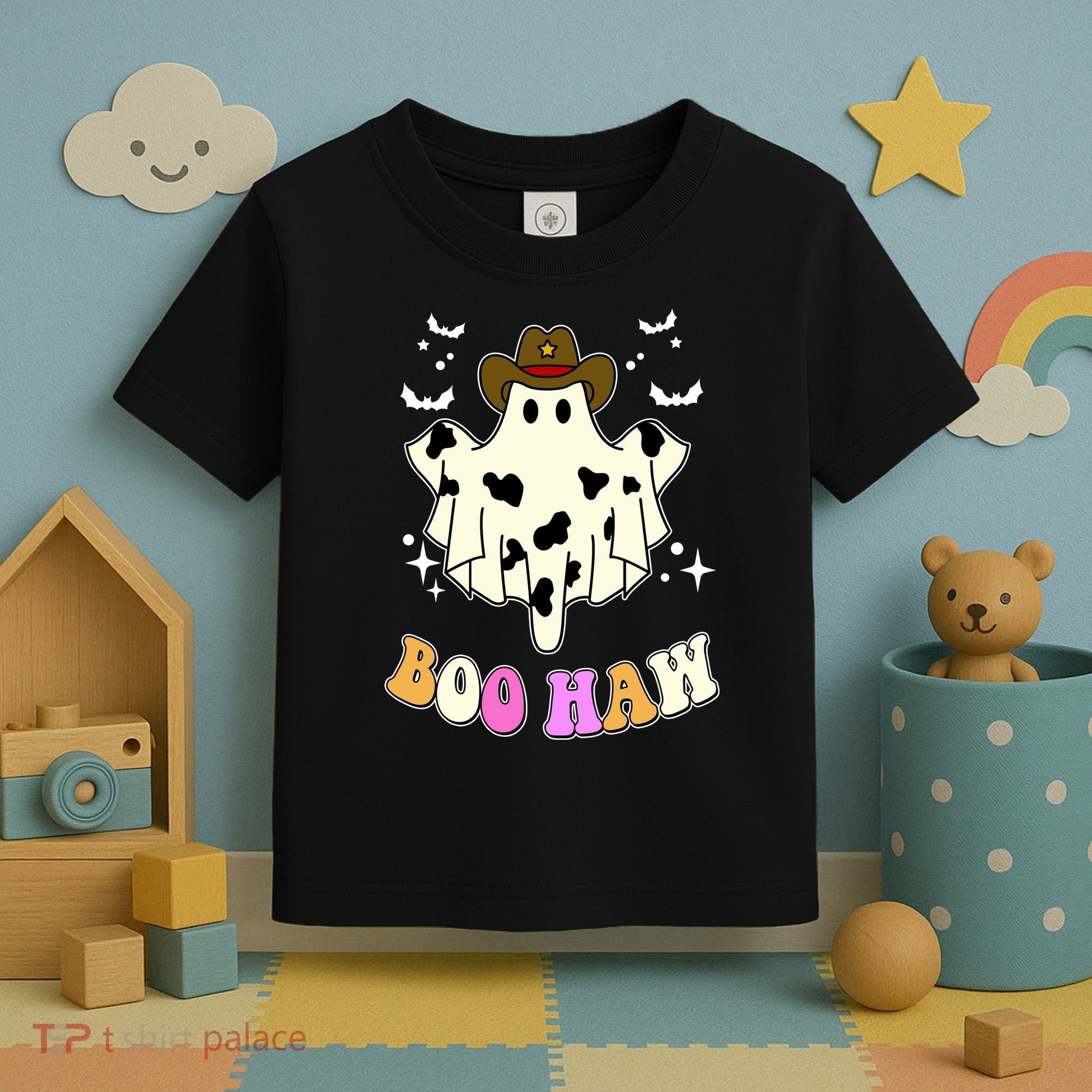 Boo Haw Retro Western Halloween Toddler T-Shirt
