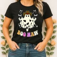 Boo Haw Retro Western Halloween Women's T-Shirt thumb 2