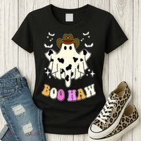 Boo Haw Retro Western Halloween Women's T-Shirt thumb 3