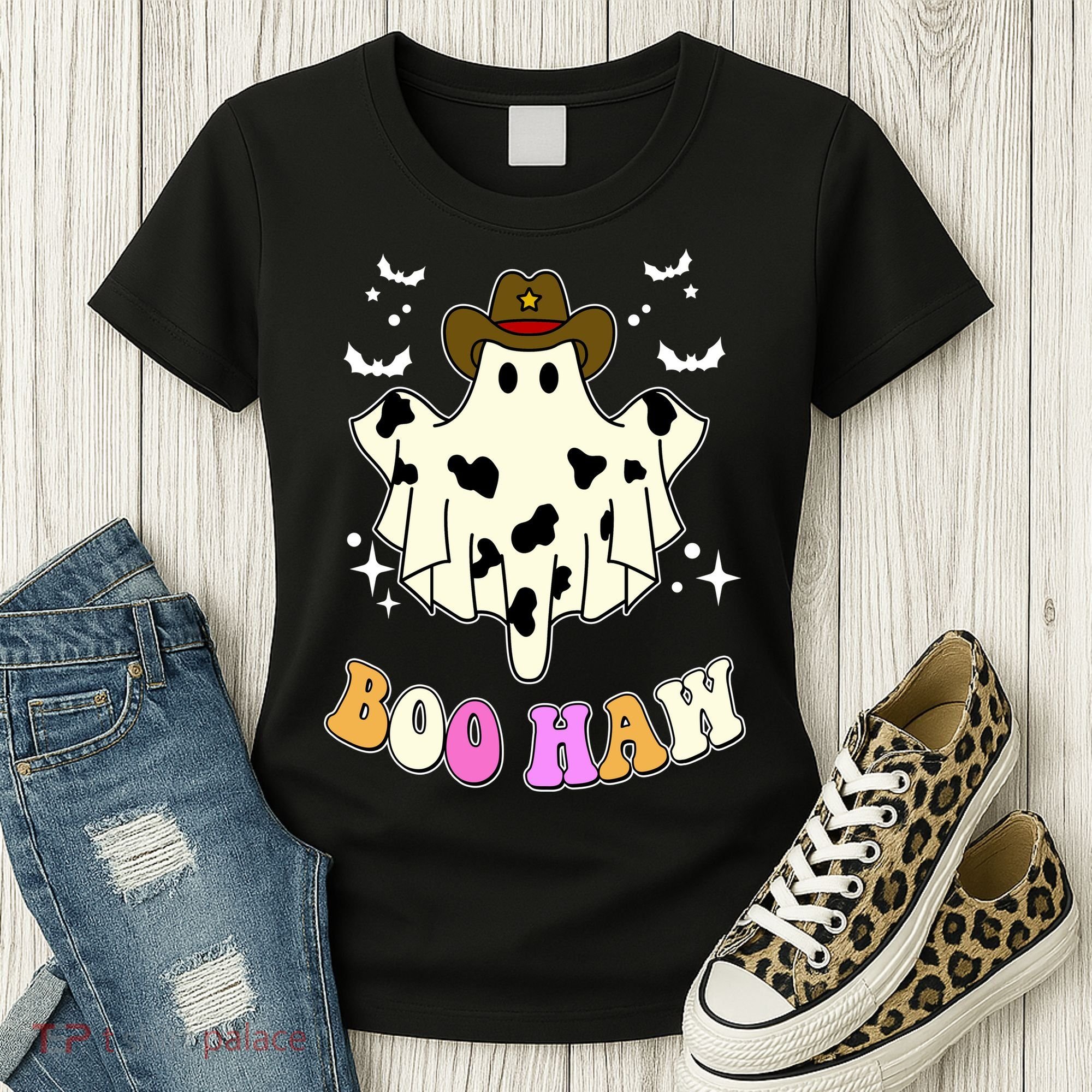 Boo Haw Retro Western Halloween Women's T-Shirt